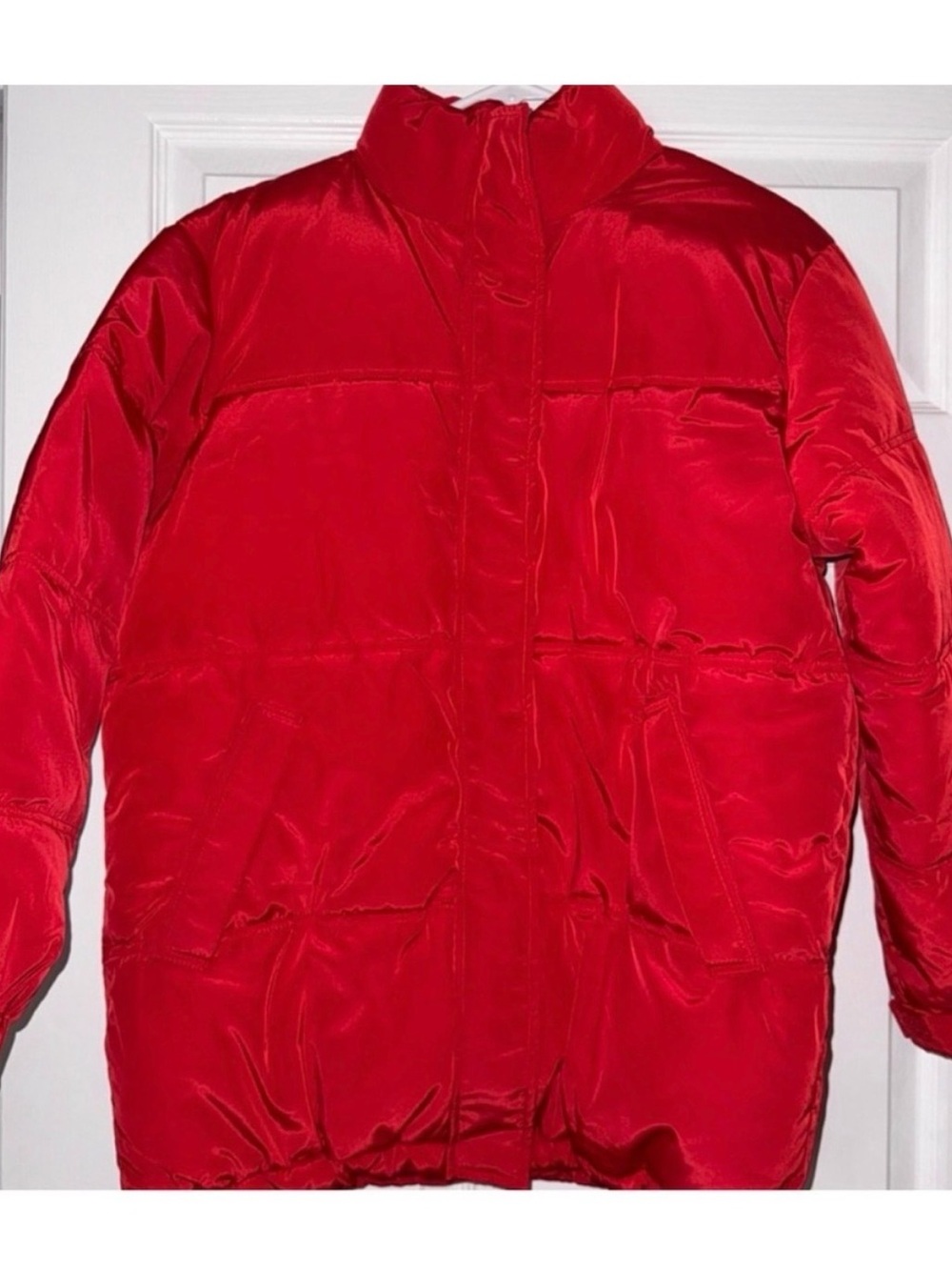 H&M Red Oversized Puffer Coat - Picture 4 of 6